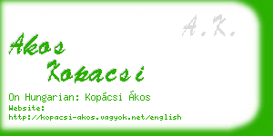 akos kopacsi business card